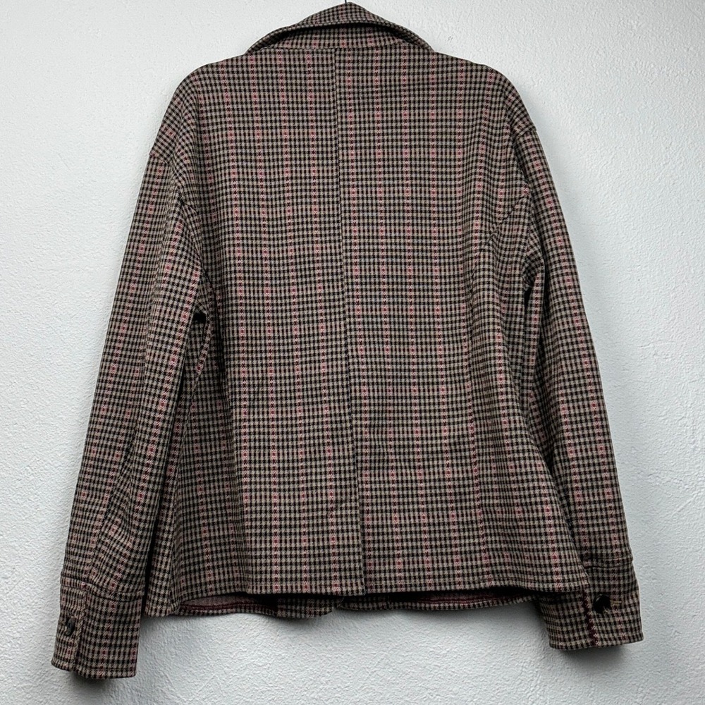 Lola Jeans Pink Houndstooth Plaid Knit Blazer - 2X- DarkAcademia Preppy - Picture 7 of 12